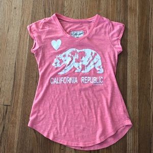 Neon pink California shirt